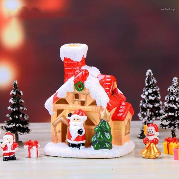 

unique hollow houses micro landscape decoration with snow cover wooden mini house1