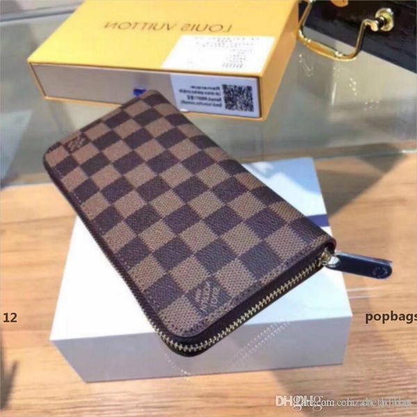 

2021 luxury lv louis vitton for men women handbags purses zippy clutch wallets leather purse cardholder with box, Red;black