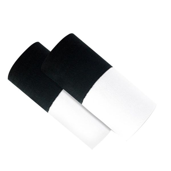 

wrist support two-color sweat absorption wristband soft protective cuff basketball training brace double layer (blac, Black;red
