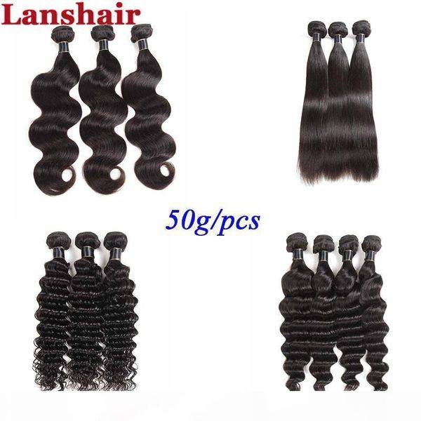 

brazilian straight body wave 4 5 6 bundles brazilian virgin hair deep water wave no shedding 100g brazilian human hair extensions loose deep, Black