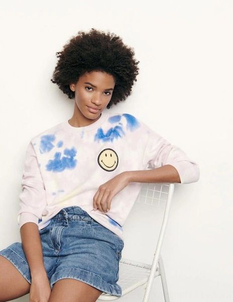 

fadan s new style printing and dyeing smiley facestyle round neck knitted pullover pullover leisure in autumn and winter 2020 fvnio fvni, White;black