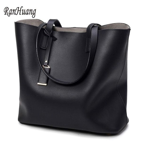 

ranhuang women fashion handle bags soft leather bucket bag women's casual handbags leather shoulder bags portefeuille femme
