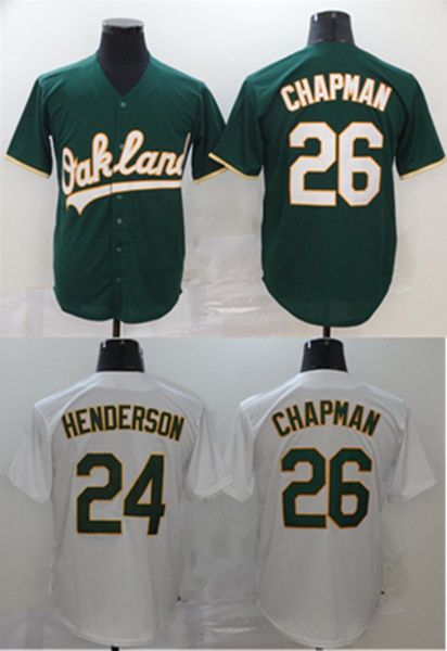 

custom 26 matt chapman 20 21 oakland jersey 24 rickey henderson 50 mike fiers 2 khris davis 33 jose canseco reggie jackson baseball jersey, Blue;black