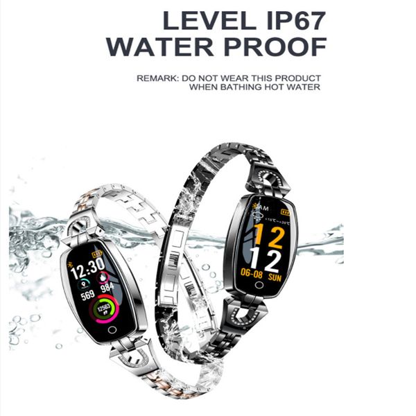 

bluetooth fitness for h8 monitoring elling rate heart waterproof women wholesale smart android ios watch bracelet smartwatch 2020 iosd, Slivery;brown