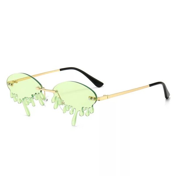 

20 hot sale капельных слез солнцезащитных очков конструктора тавро rimless падение вода женщина прохладной солнцезащитные очки 8 цветов опто, White;black