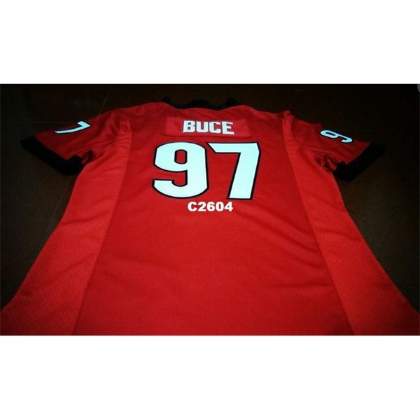 

2604 #97 brooks buce georgia bulldogs size s-4xl red black white college jersey or custom any name or number jersey