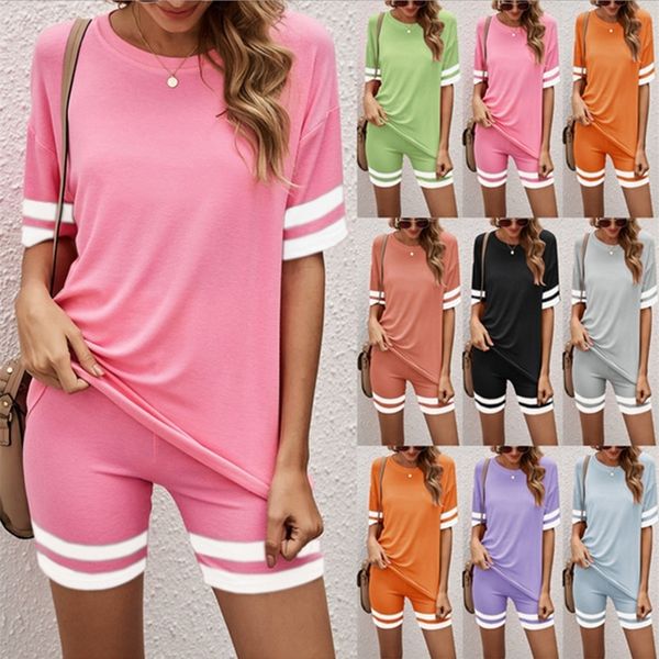 

women shorts sets summer tracksuit designer t-shirt short sleeve and short pants fitness outfit two piece clothing gg11803, White