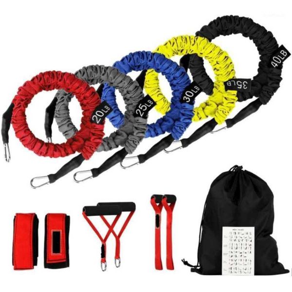 

150lb multifunction resistance bands for home gym office exercise elastic strap set with handle door anchor