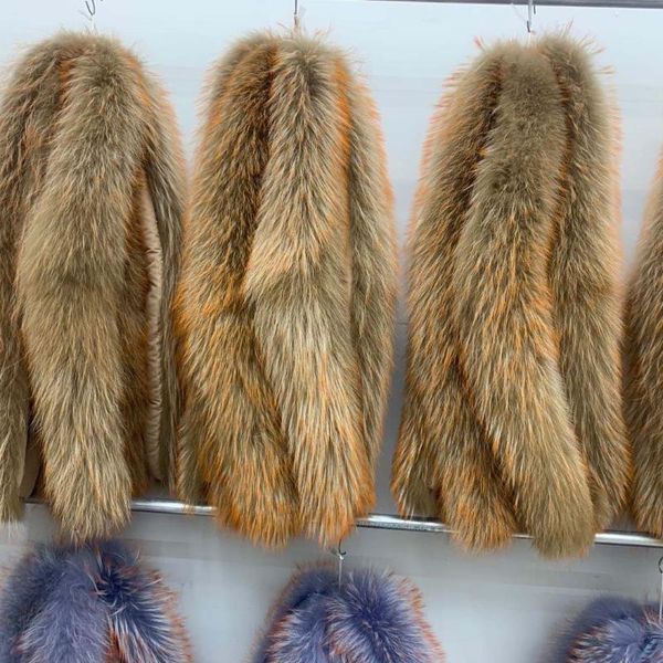 

real raccoon fur collar womens natural fur gray collar real shawl raccoon scraves, Blue;gray