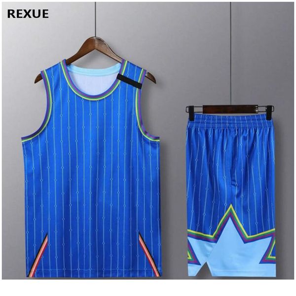 

men women basketball set uniforms kits 2020 big size college basketball jerseys sports suits diy customized training su sqcmzz, Black