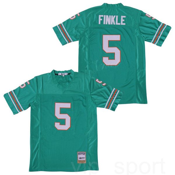 Miami the Ace Ventura Jim Carrey Teal 5 Ray Finkle Filme Camisa de futebol Verde Cor Equipe Todos Ed Respirável Algodão Puro Boa Qualidade