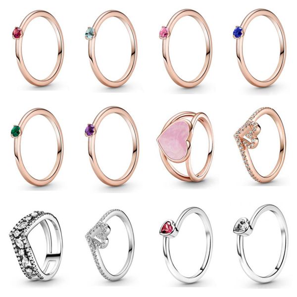 

new 2021 100% 925 sterling silver valentine's day limited favorites ring fit european women luxury original fashion jewelry gift, Golden;silver