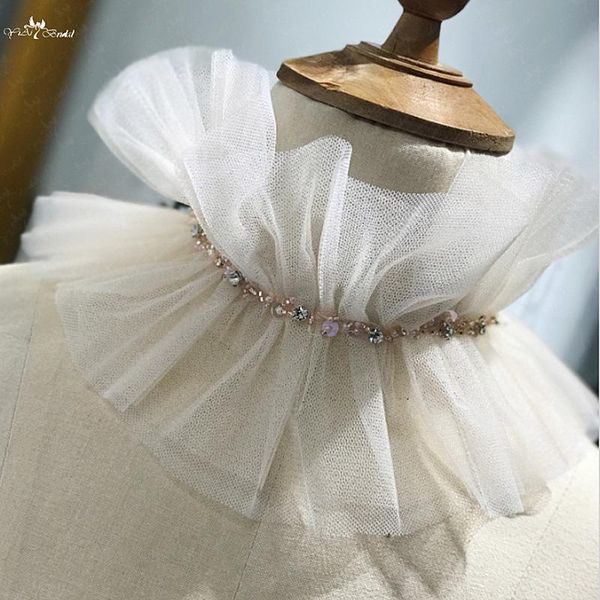

rsb37 gift pleated tulle collar choker necklace for kids birthday, Golden;silver