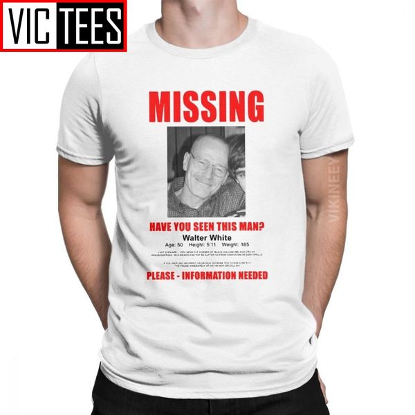 

breaking bad walter white missing poster men tshirt fashion crew neck t-shirt cotton graphic 3d print sport hooded sweatshirt hoodie