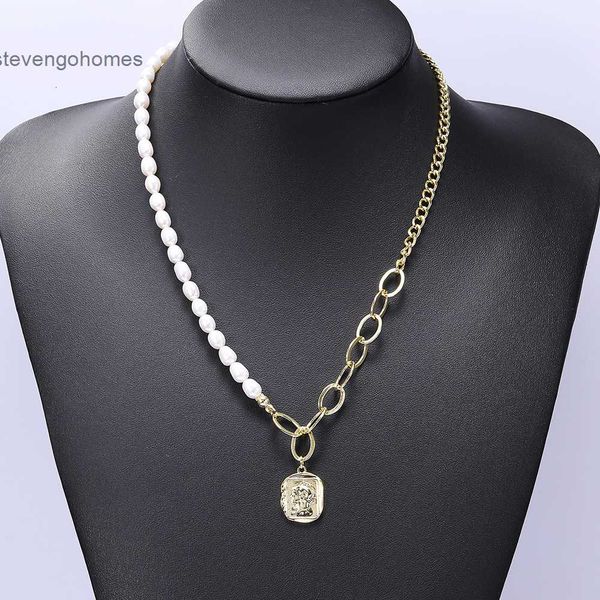 

and winter korean simple pearl necklace autumn women's clavicle medium length sweater chain versatile, Silver