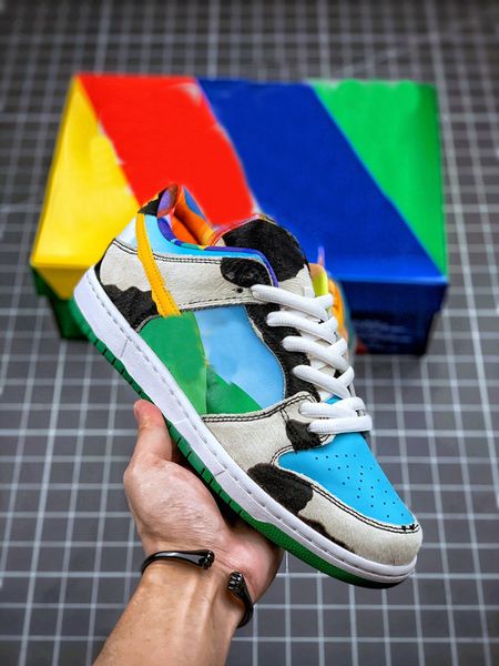 

sb ben & jerry's chunky dunky low dunk ice cream skateboard shoes men women dunks designer sports sneakers mens trainers, White;red