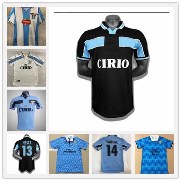 

1991 1992 lazio retro version 1999 2000 1989 soccer jersey 91 92 99 00 immobile sergej salas mihajlovic veron stankovic football shirt, Black;yellow