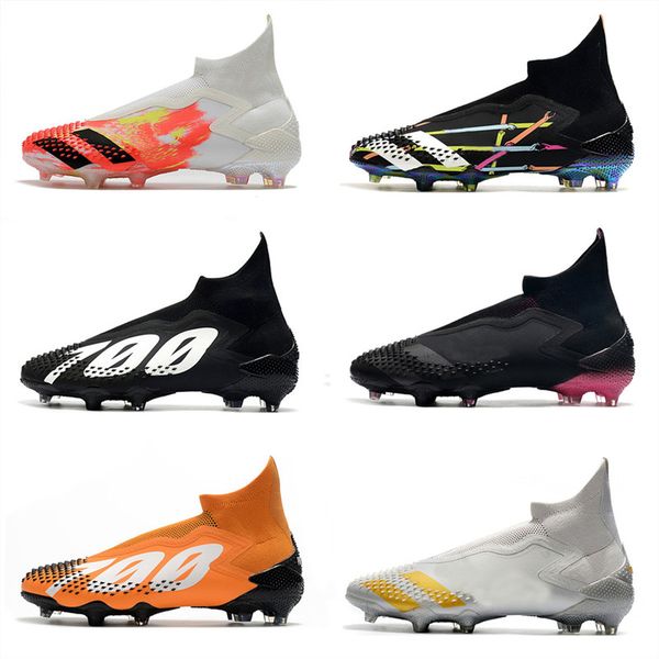 

predator mutator 20+ fg soccer shoes sneakers football cleats boots youth kids men women boot sneakers with box, White;red