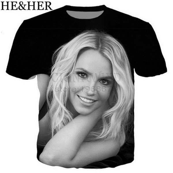 

new popular singer britney spears 3d print shirts kawaii hentai harajuku men clothing