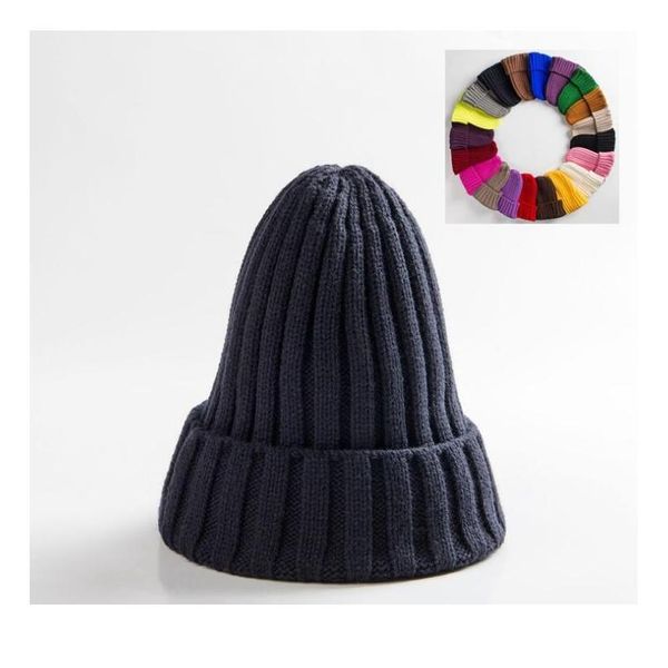 

hat cotton blends solid warm soft hip hop knitted hats men winter caps women's skullies beanies for girl w jlljgp
