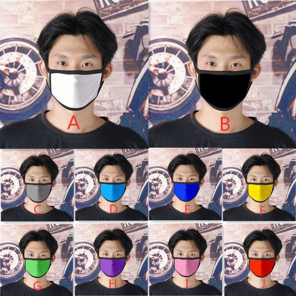 

kids 10 colors pure color blank anti mask dust mouth muffle washable reusable face masks non disposable