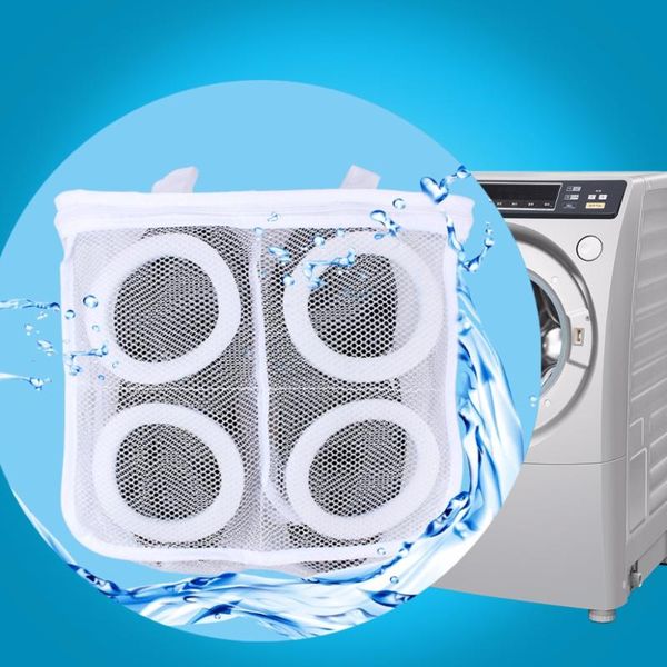 

mesh shoes laundry wash bag protector household shoes hanging dry cleaning tool