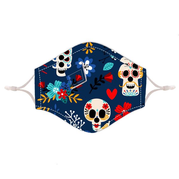 

drinking protect mask holloween cotton face with hole for straw washable dustproof drink outdoor mouth masks dhf773