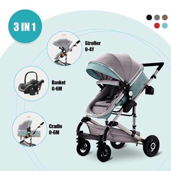 

four wheels folding baby trolley high-view baby strolley multi-functional pam kids stroller carriage pushchair for newborns1
