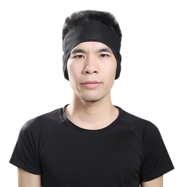 

wholesale-new 1pc winter women men ear warmer head band fleece ski ear windproof headband accessories, Blue;black