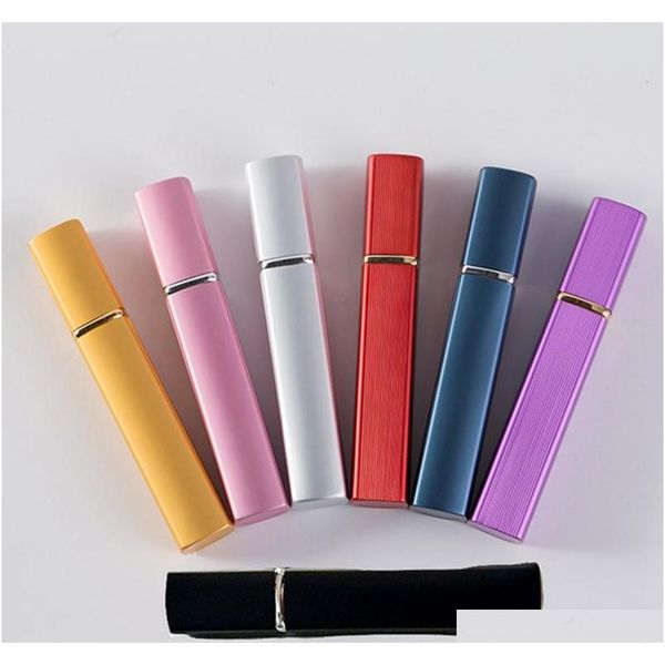 

12ml spray perfume bottle travel refillable empty cosmetic container square perfume bottle atomizer aluminum refillable bottles dbc q8reb