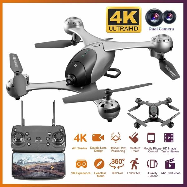 

4k hd camera drone with camera hd optical flow positioning quadrocopter altitude hold fpv quadcopters rc helicopter t191016
