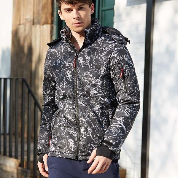 

2019 white duck thick jacket men coat snow parkas male warm brand clothing winter jacket outerwear1, Black