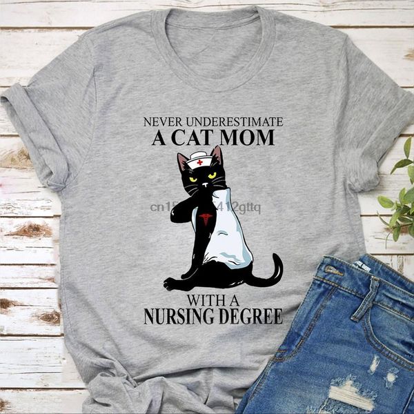 

never underestimate a cat mom with a nursing degree black cat nurse gif hoodie designers t shirts sweatshirt