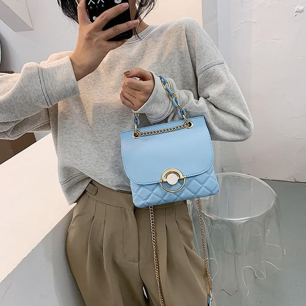 

2020 new ladies retro solid color wide shoulder strap shoulder bag pu leather fashion ladies waterproof messenger bag
