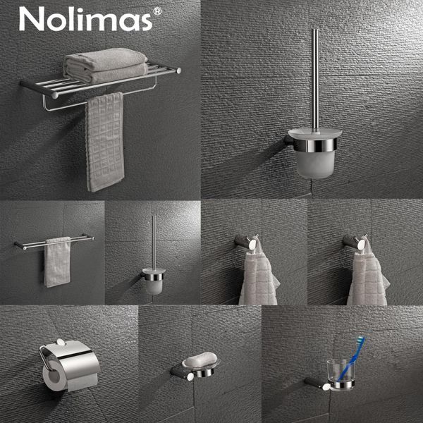 

mirror polished sus 304 stainless steel bathroom hardware set paper holder towel bar holder toliet holder bathroom accessories bbyzxc
