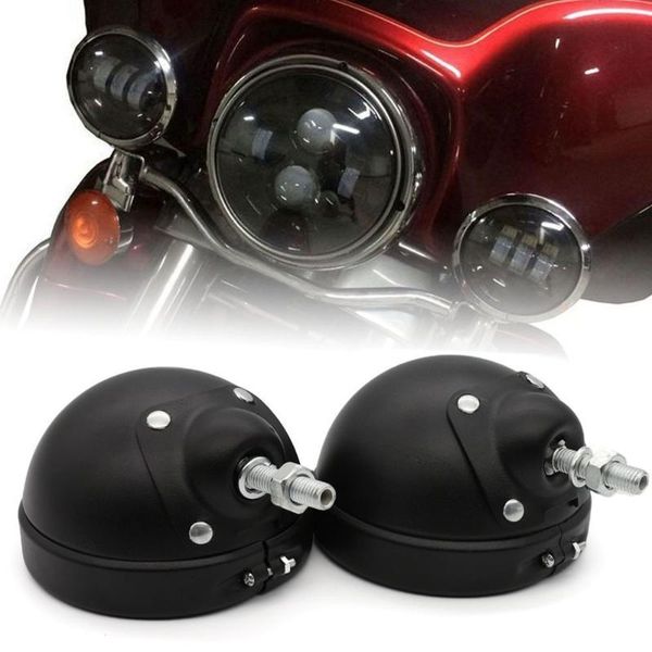 

motorcycle accessories pair 4 1/2" 4.5 inch led fog passing lamp shell housing bucket bracket