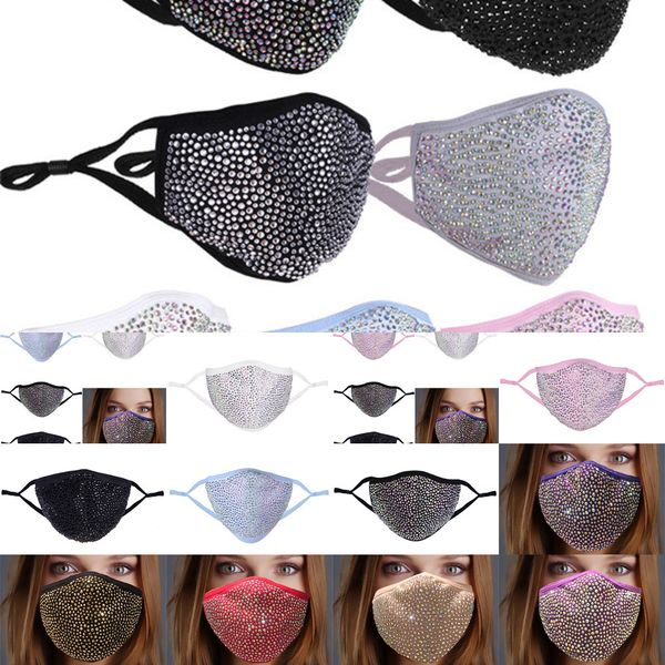 

factoryfactoydesigner bling diamond protective mouth masks washable reusable women colorful rhinestones face mask 1 nlvt4