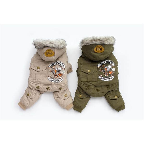 

f75b dog pet dogs cotton winter clothes warm coat ing