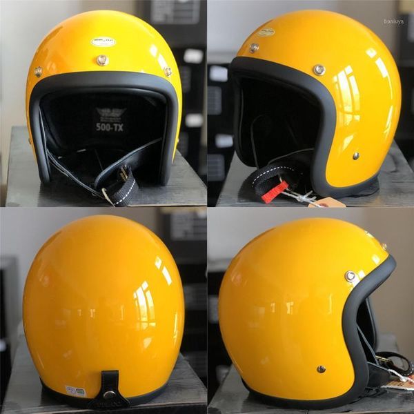 

motorcycle helmets vintage fiberglass shell 500tx 3/4 open face helmet light weight japanese style geniune&co helmet1
