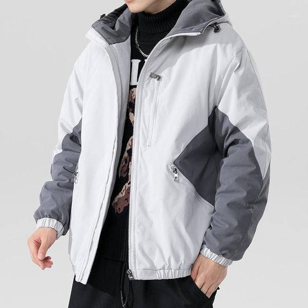 

men streetwear winter jacket 2020 black mens harajuku overcoat zipper jackets parka korean casual autumn coats plus size1