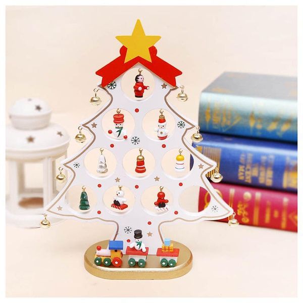 

christmas decorations diy wooden tree desk noel ornaments year merry gifts toy party for home navidad 20211