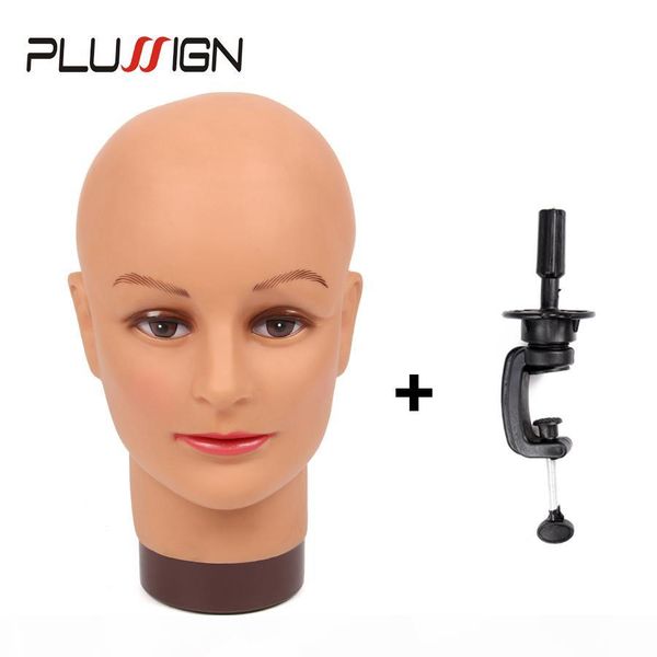 

plussign no hair bald mannequin head and wig stand set for wigs making display makeup practice and training high quality