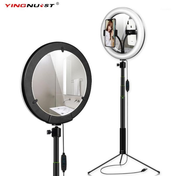

ring light with tripod stand phone holder kit 26cm/10inch p ring lamp for makeup live stream youtube video with mirror1
