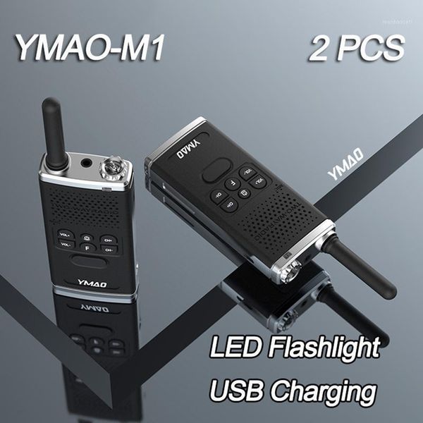 

2pcs ymao m1 handheld walkie talkie portable radio uhf handheld ham radio communicator hf transceiver walkie-talkies1