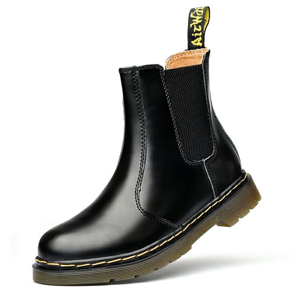 

европа и мод для мужчин соединенных штатов ых и кожи люкса оснастка martin любовники сапог женской в ​​дышащих пряжках рыцарских boots3, Black