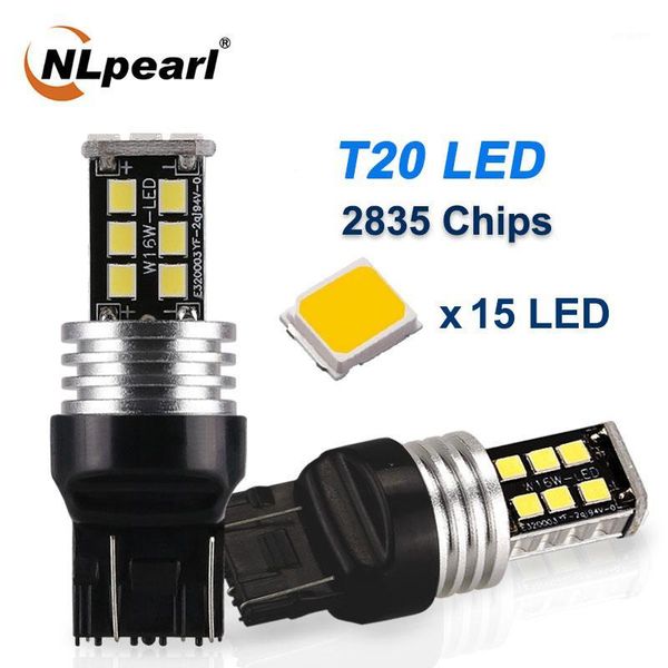 

emergency lights nlpearl 2x signal lamp 7440 amber red white w21w wy21w led canbus turn light t20 7443 w21 5w reverse brake 12v1