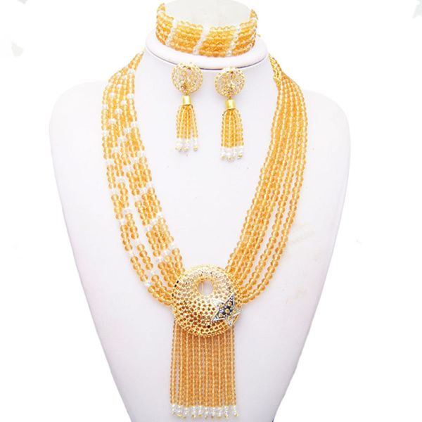 

yulaili african beads jewelry sets necklaces earrings bracelet for women girls party engagement accessories wedding anniversary gifts, Black