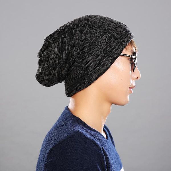 

flb мужской шапки мужчины шансы шапки мальчики зимние шляпы для мужчины вязаные шапочки шапка шляпа на полосах горра цвет капота костяные ко