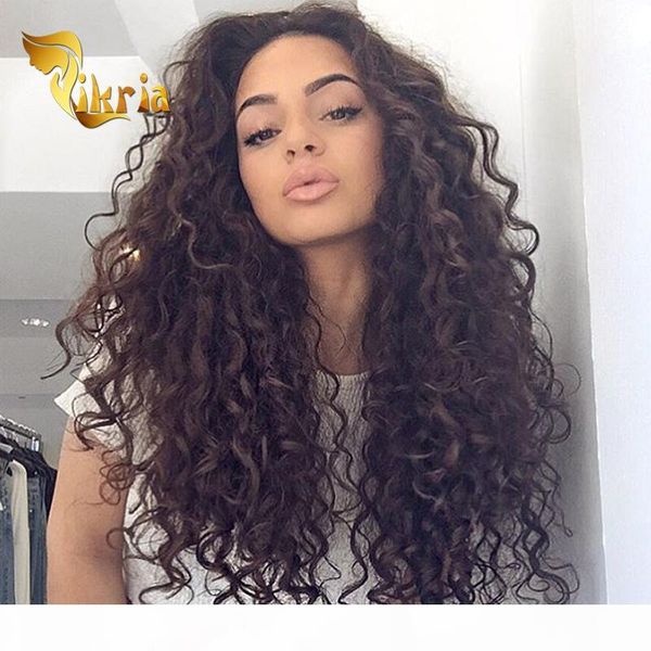 

curly brazilian virgin hair full lace wigs indian malaysian peruvian hair wigs curly lace front wigs baby hair, Black;brown