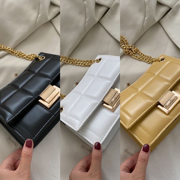 

foreign small style small 2020 summer new fashion fashion net red chain bag korean check lady versatile messenger bag c86dj